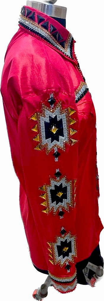 Red & Bronze Aztec Cowgirl Day Shirt